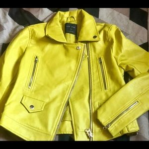 Neon Yellow Biker Jacket